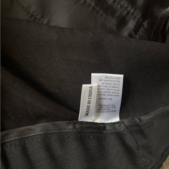 NWOT Size 4 Mid Rise Pinstriped Wide Leg Work Pant - Picture 5 of 6